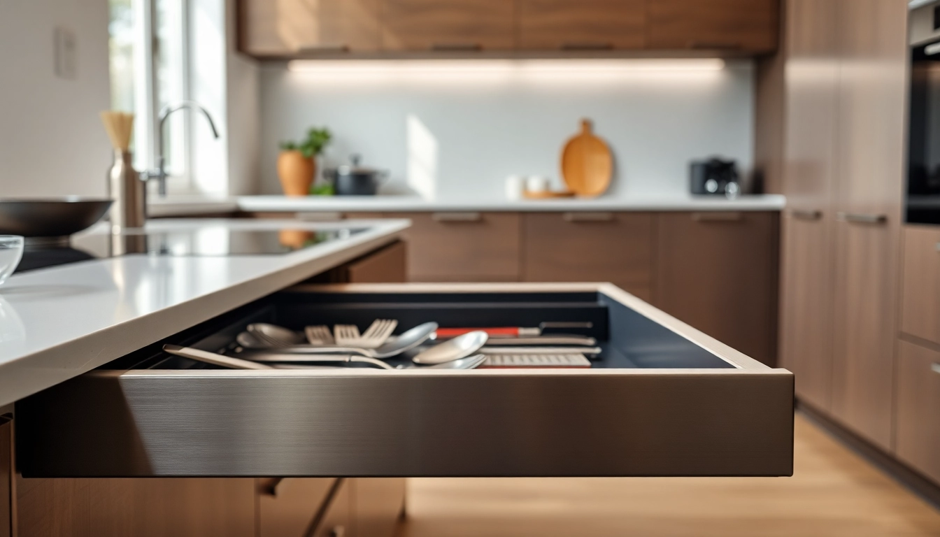 Optimize your space with the slim box drawer system featuring sleek designs and soft-close features.