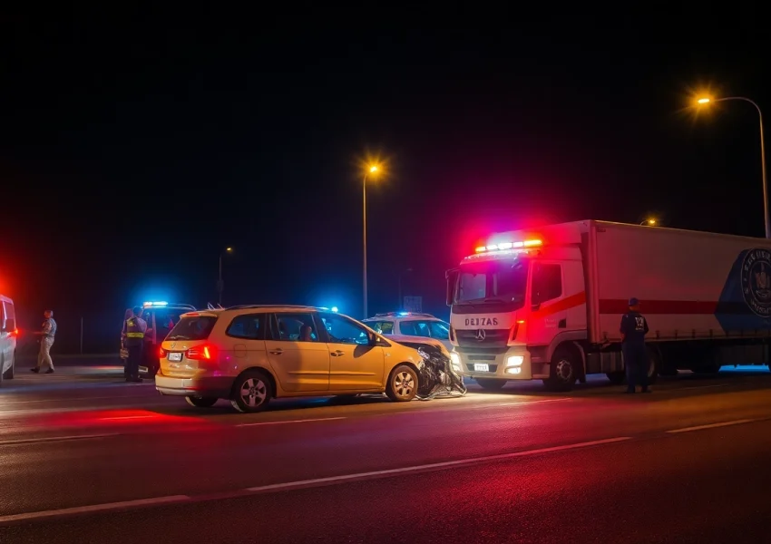 Düzce haber son dakika: Scene of a serious accident with police and emergency responders assessing the crash site.