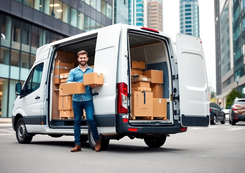 Efficient man and van moving service assisting with a household relocation.