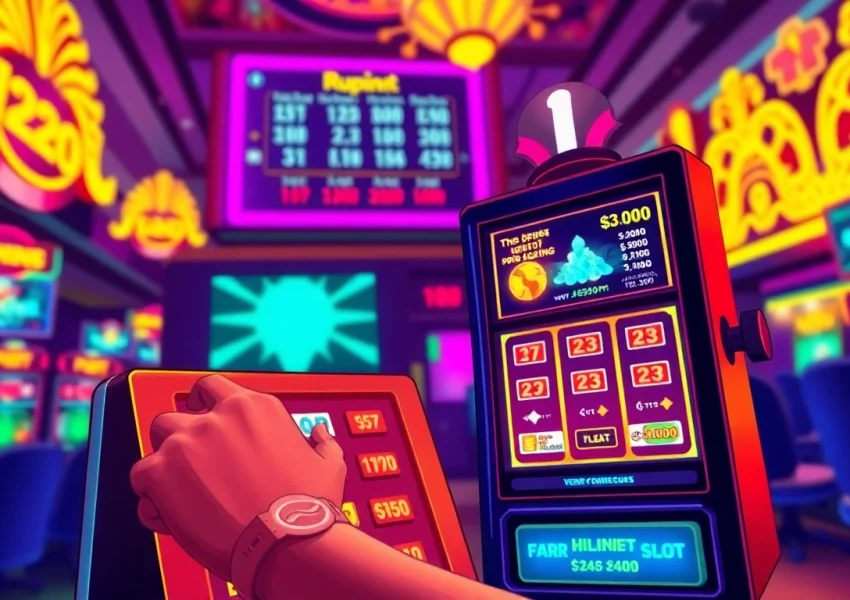 Rasakan serunya bermain panggilan pada mesin slot rupiah126 slot dengan suasana kasino yang cerah dan menyenangkan.