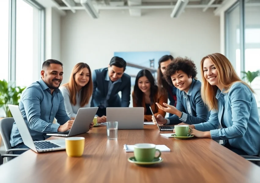 Actieve samenwerking bij een online marketing bureau Tilburg met een divers team.