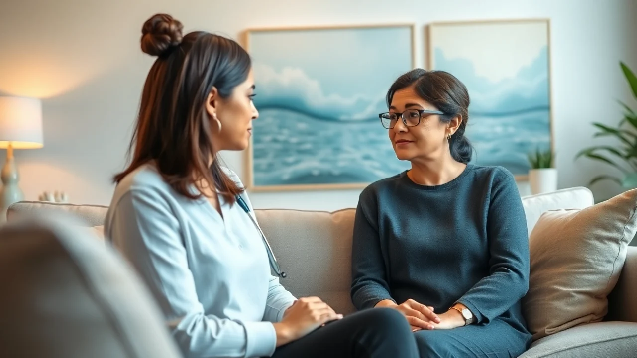 Providing personalized depression treatment dubai in a serene therapy session.