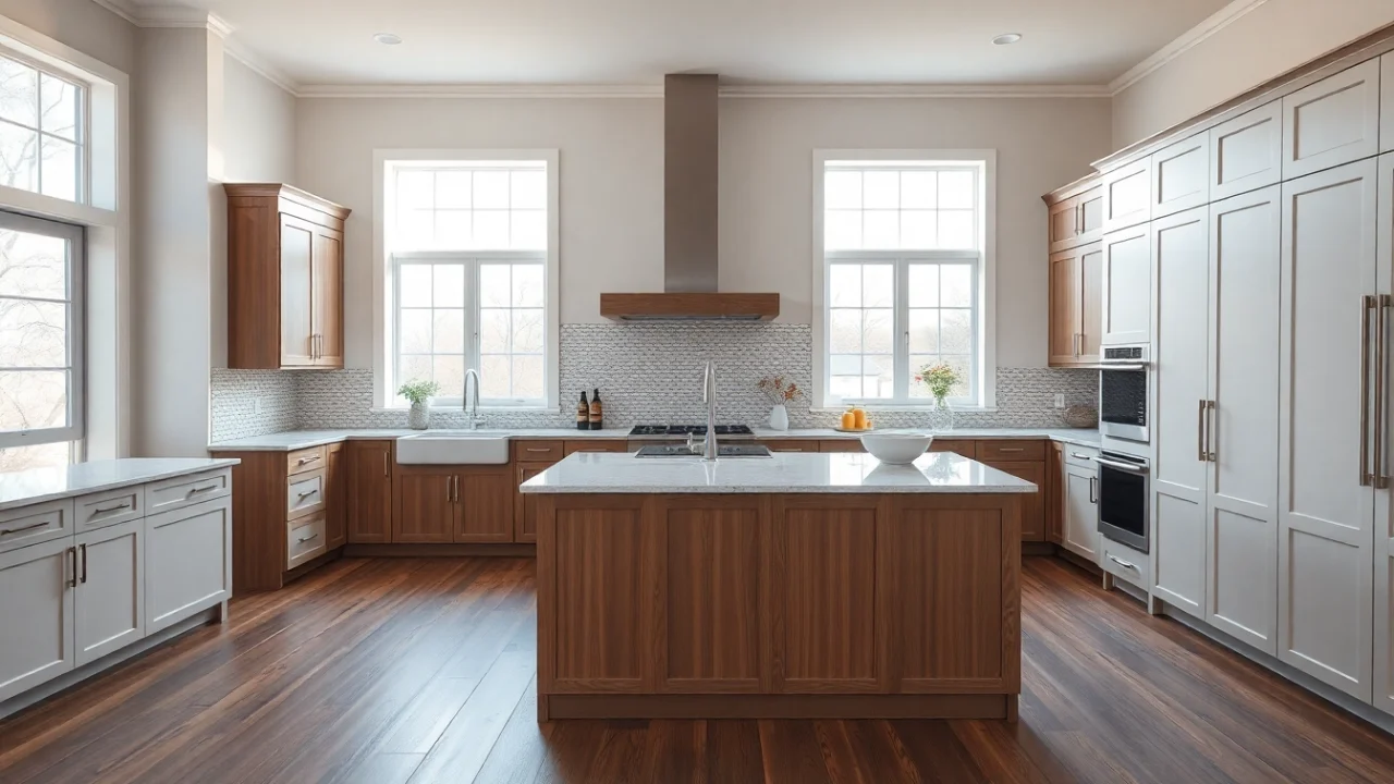 Transforming a kitchen remodel Franklin TN with modern elegance and bright design elements.