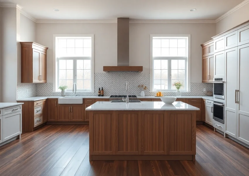 Transforming a kitchen remodel Franklin TN with modern elegance and bright design elements.