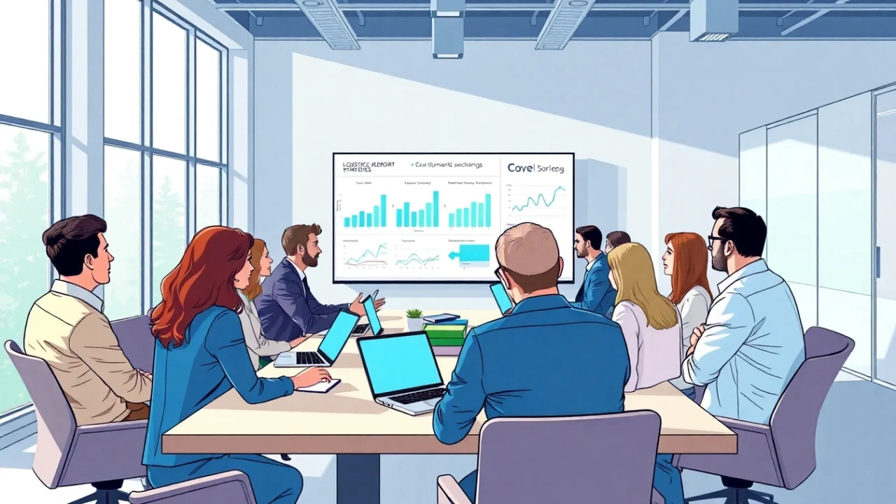Suppliers collaborate in a modern conference room to discuss strategies.