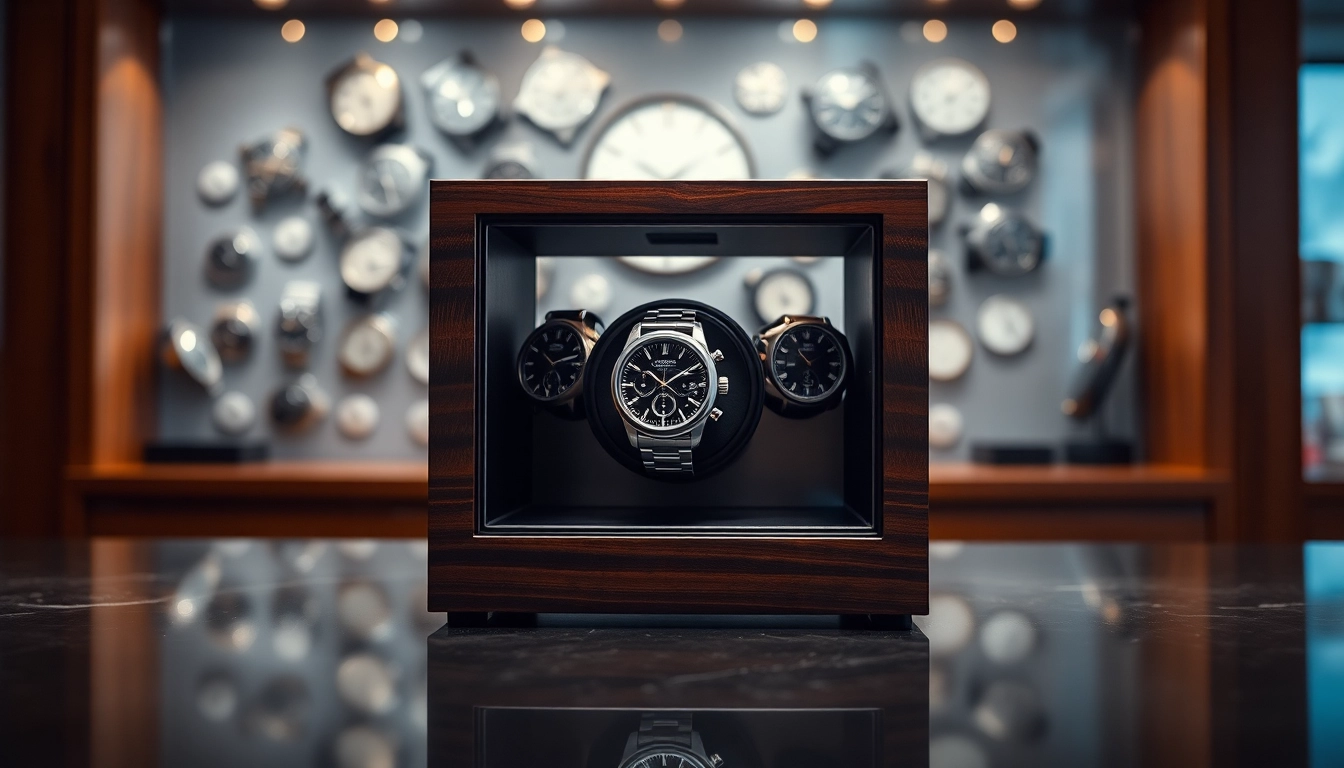 Elegant watch winder displaying luxury craftsmanship, perfect for keeping automatic watches energized.