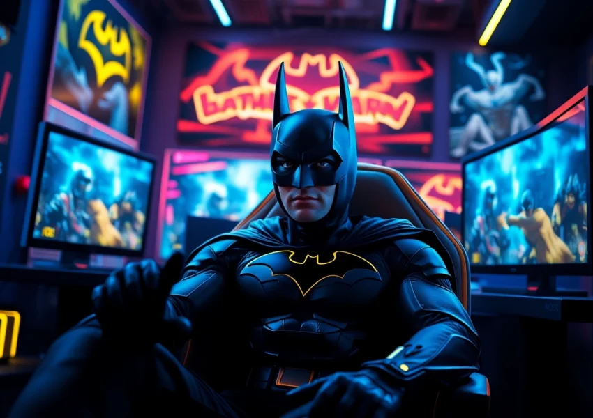 Permainan game batman138 dengan karakter superhero dalam sesi permainan yang mendebarkan.