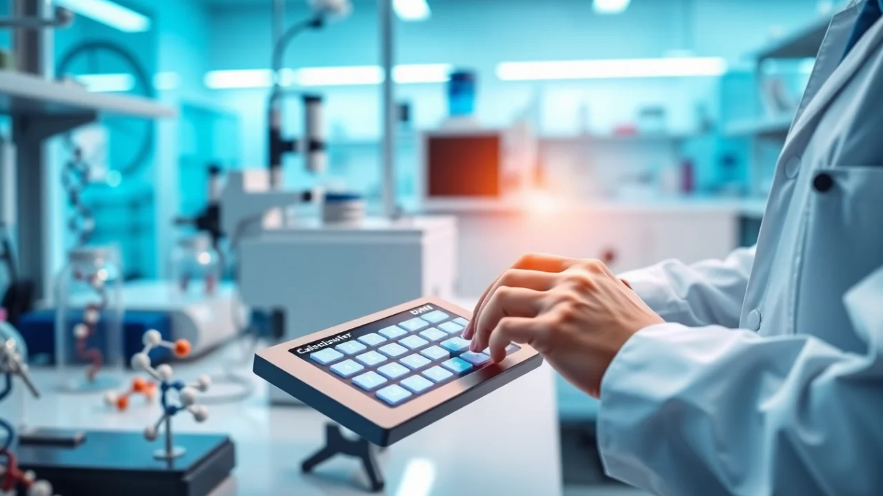 Calculate DNA molecular weight using an advanced DNA Molecular Weight Calculator in a professional setting.