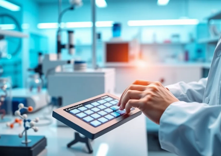 Calculate DNA molecular weight using an advanced DNA Molecular Weight Calculator in a professional setting.
