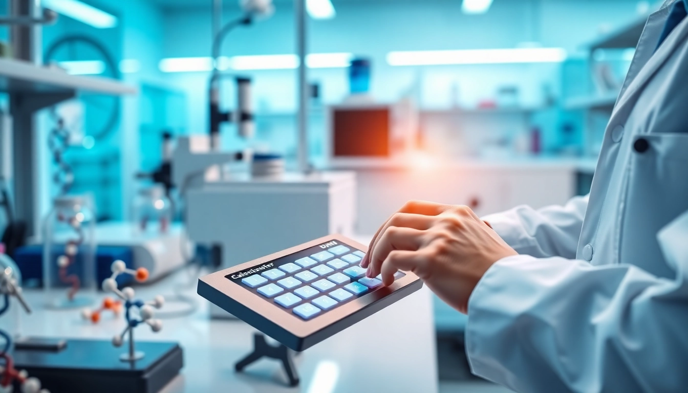 Calculate DNA molecular weight using an advanced DNA Molecular Weight Calculator in a professional setting.