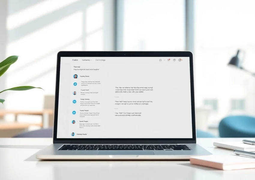 Enhance customer interactions with an engaging website chatbot interface on a laptop.