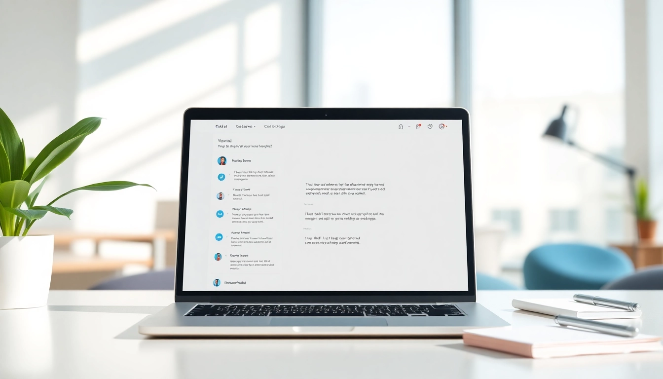 Enhance customer interactions with an engaging website chatbot interface on a laptop.