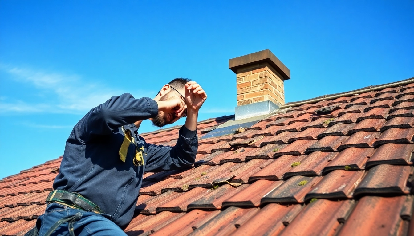 Inspecting Dakonderhoud Arnhem services on a residential roof in Arnhem for maintenance issues.