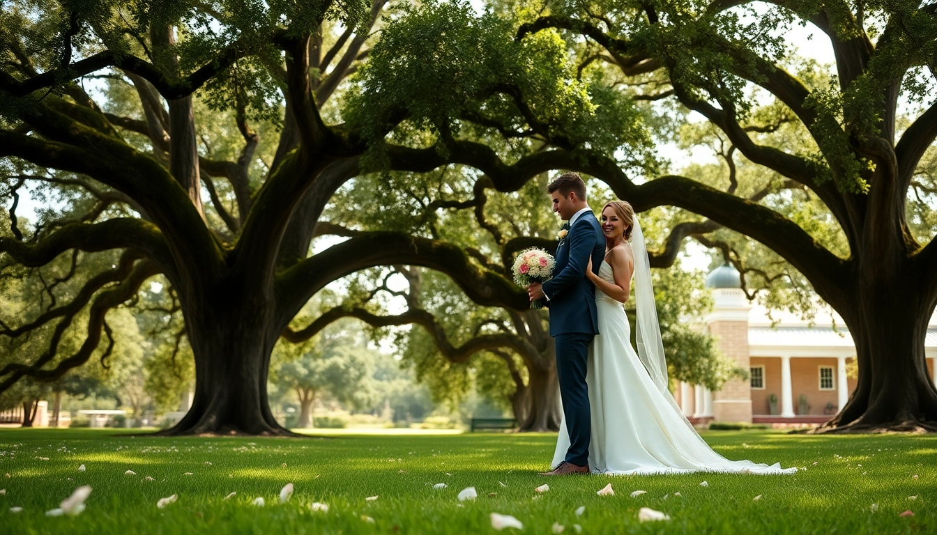 Tallahassee Wedding Photographer captures a couple's romantic moment in a lush outdoor setting.