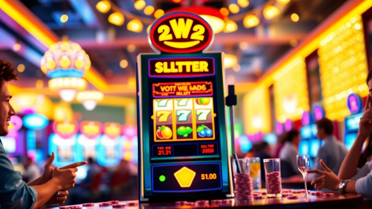 Menangkan permainan Dumdum 4D slot dari mesin slot yang berwarna-warni di kasino.