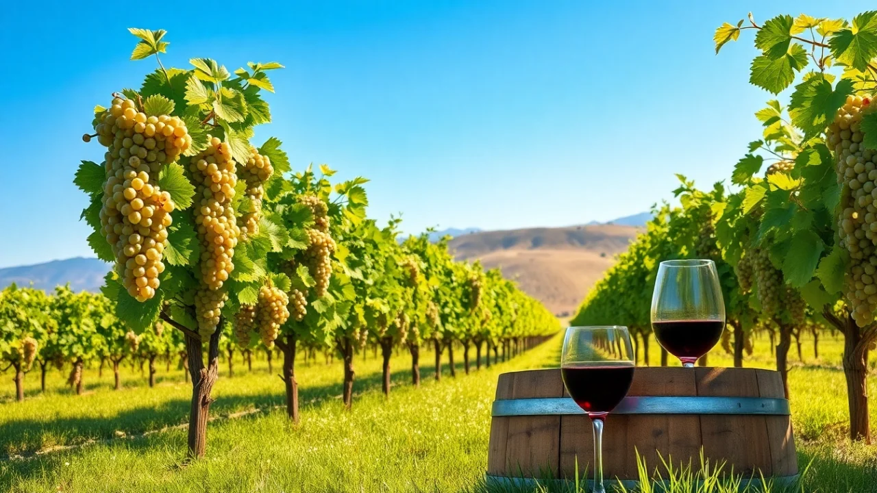 Savoring Sacramento wineries amidst lush vineyards and a scenic landscape