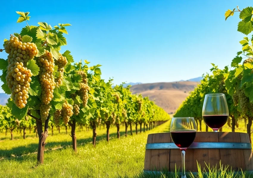 Savoring Sacramento wineries amidst lush vineyards and a scenic landscape
