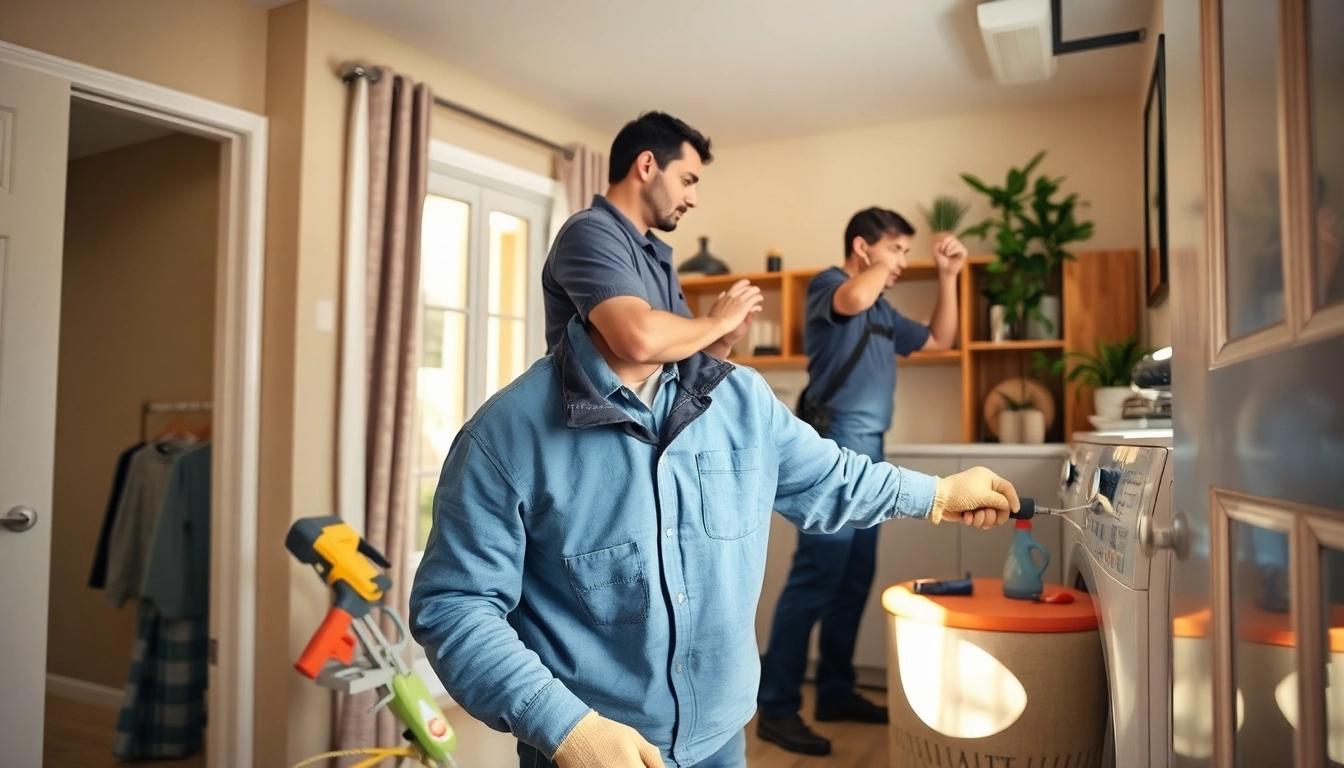 Technicians providing dryer vent franchises near me cleaning services in a modern home setting.