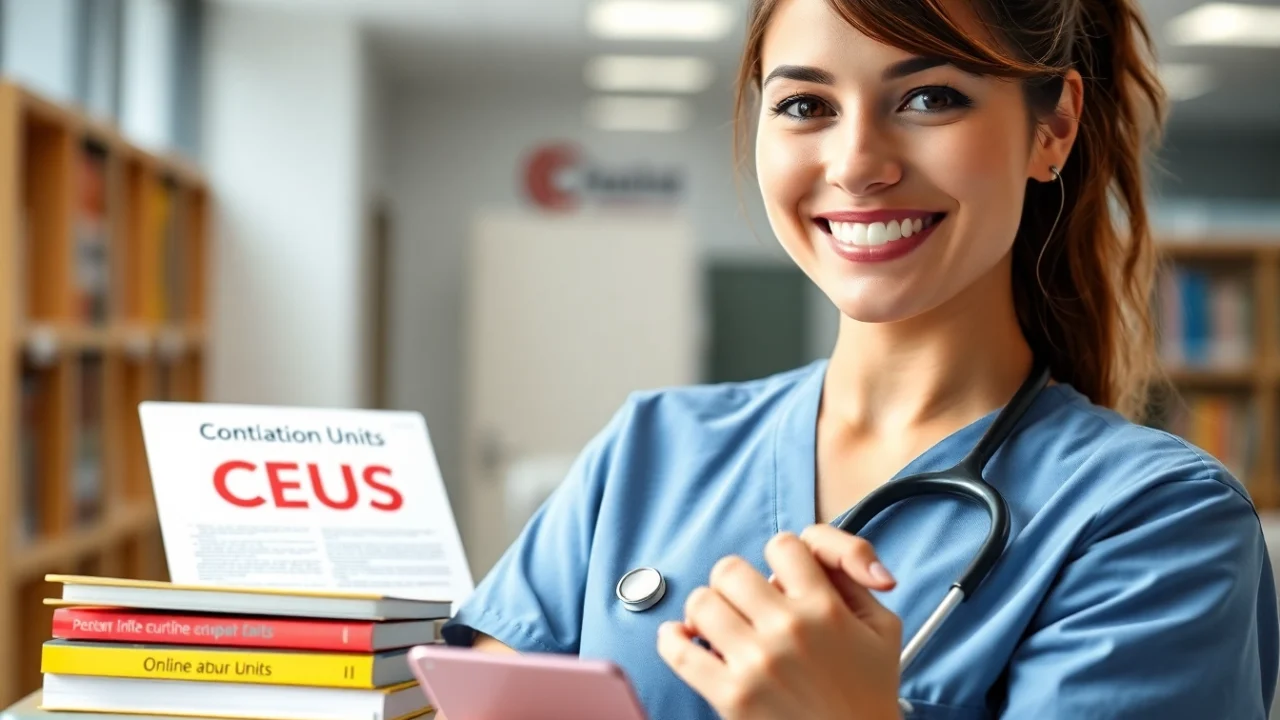 Inspiring image of Unidades de educación continua de enfermería highlighting a professional nurse dedicated to ongoing education.