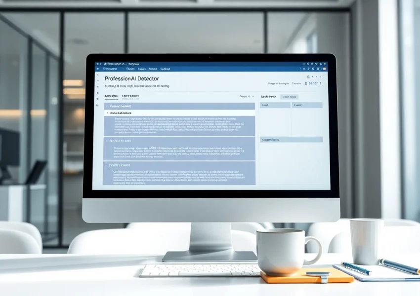 Analyze text using an ai detector on a modern computer display with detailed feedback.