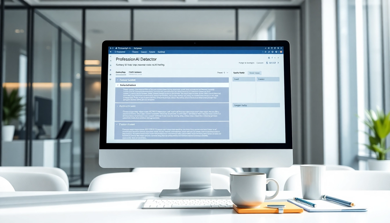 Analyze text using an ai detector on a modern computer display with detailed feedback.
