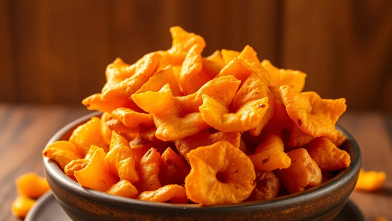Bhujia showcasing crispy texture and rich flavor in a rustic bowl, inviting snack lovers.