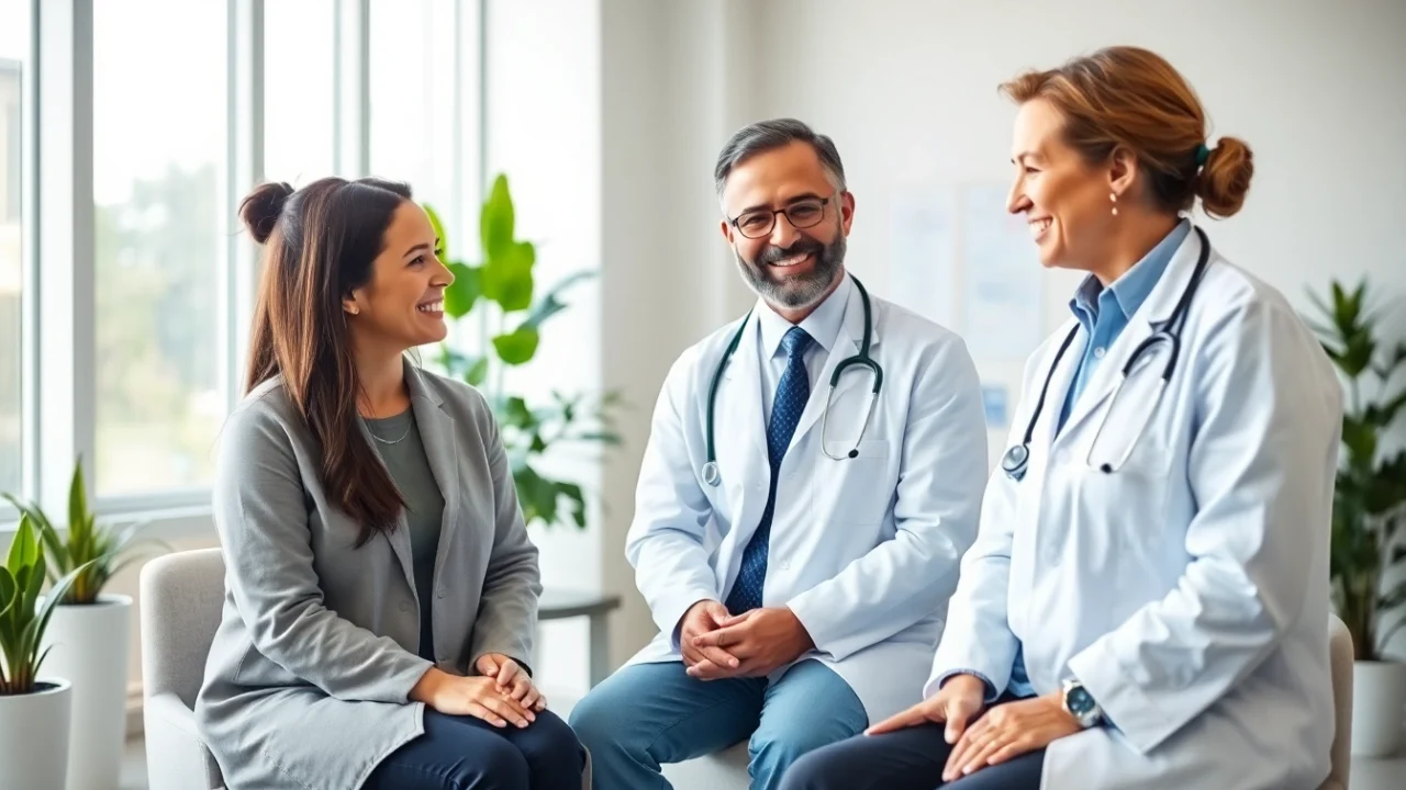 Concierge care physicians providing personalized healthcare service to a patient.