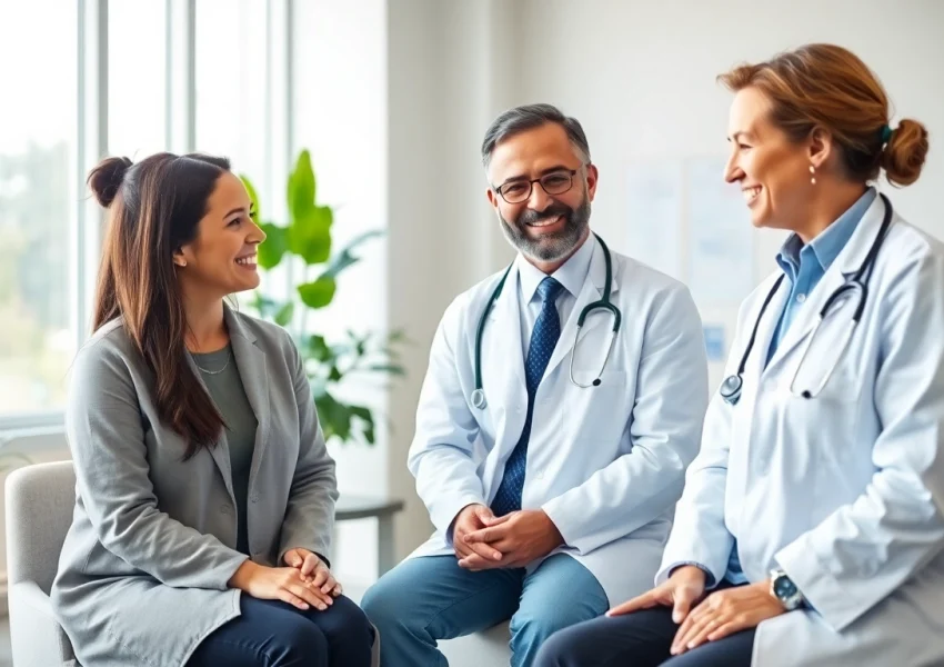 Concierge care physicians providing personalized healthcare service to a patient.