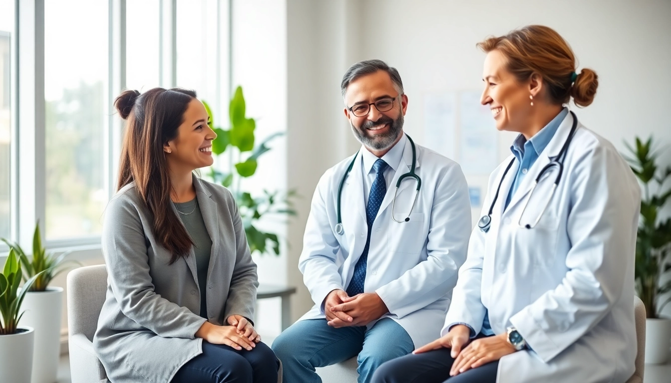Concierge care physicians providing personalized healthcare service to a patient.