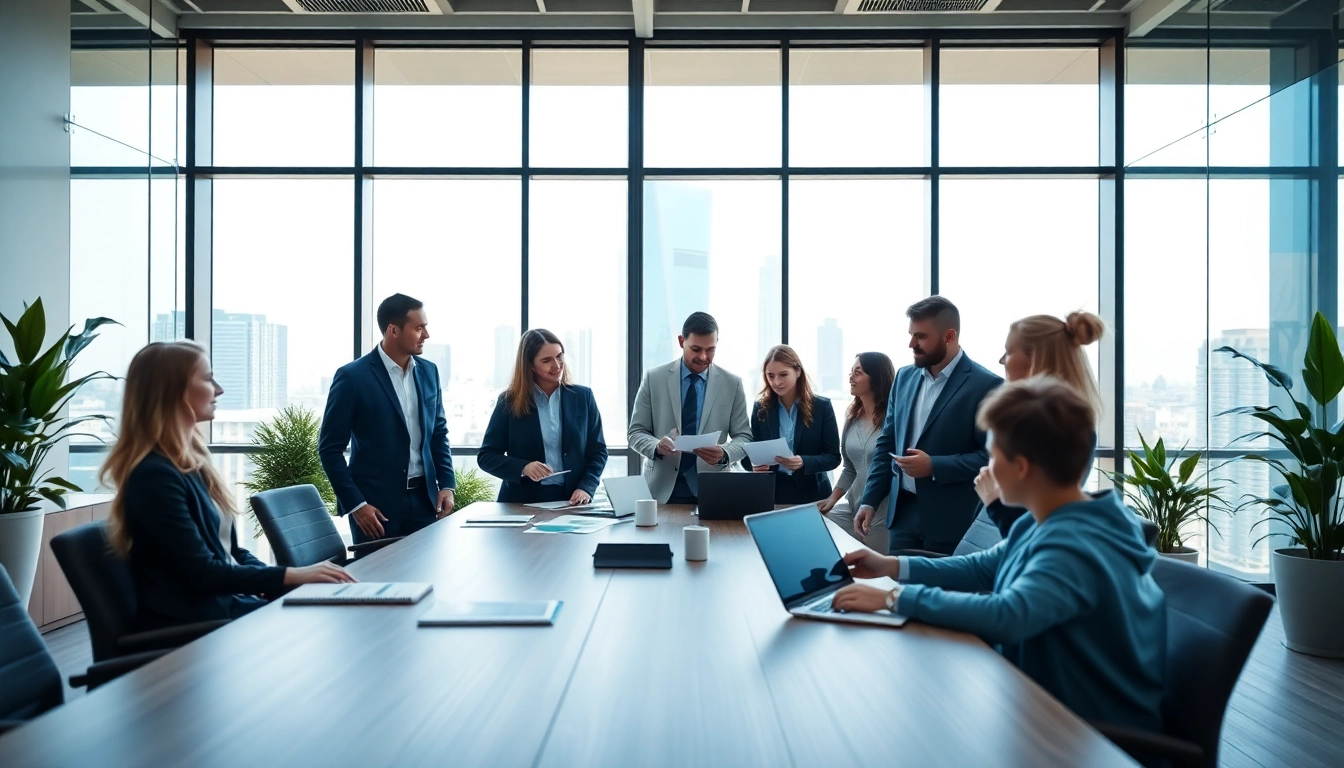 Engaging teamwork at Quickplus Business Consultants in a modern office setup.