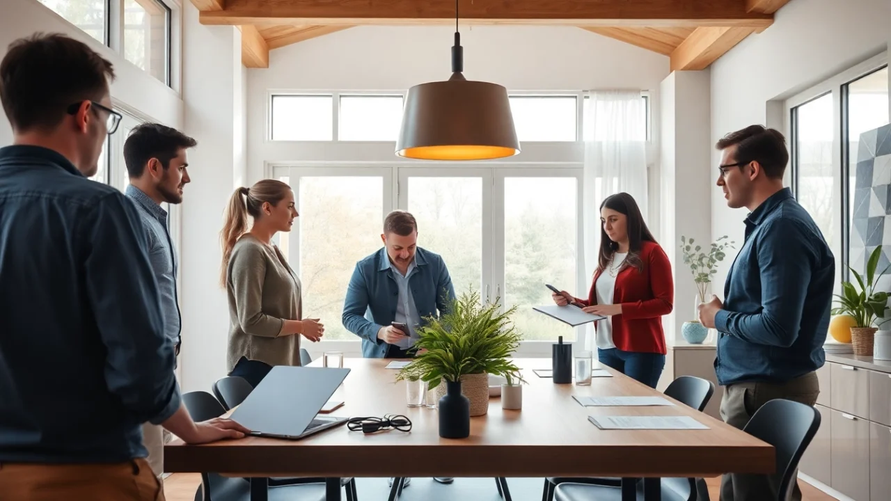 Woningontruiming door Schouwman: professioneel team in actie met verhuisdozen en meubels.