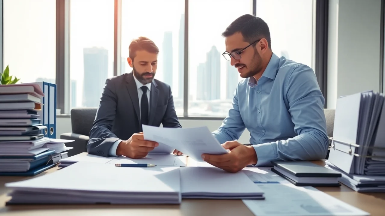Engaging QSM document clearing services professional assisting a client with paperwork.