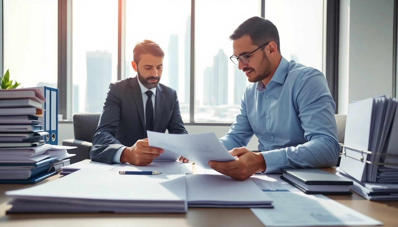 Engaging QSM document clearing services professional assisting a client with paperwork.