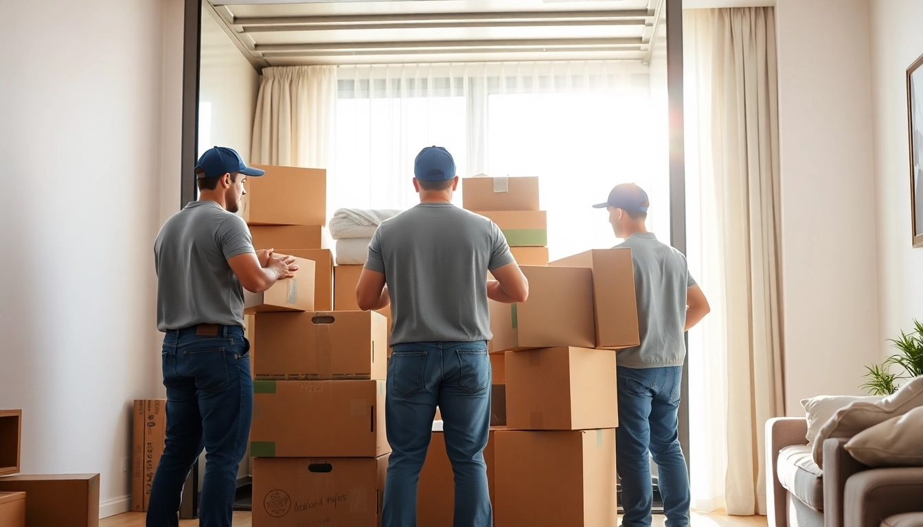 Efficient movers in Toronto loading a truck with household items for moving Toronto.