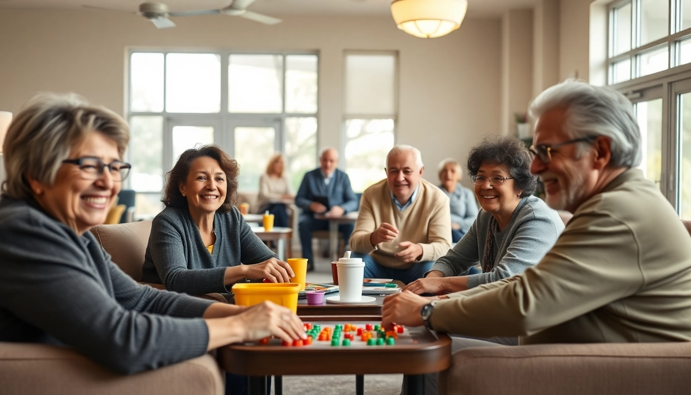 Engaged seniors participating in activities at howard lieburn senior center.
