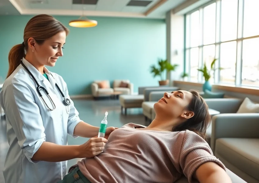 Administering a soothing iv drip vegas therapy in a tranquil setting for rejuvenation.