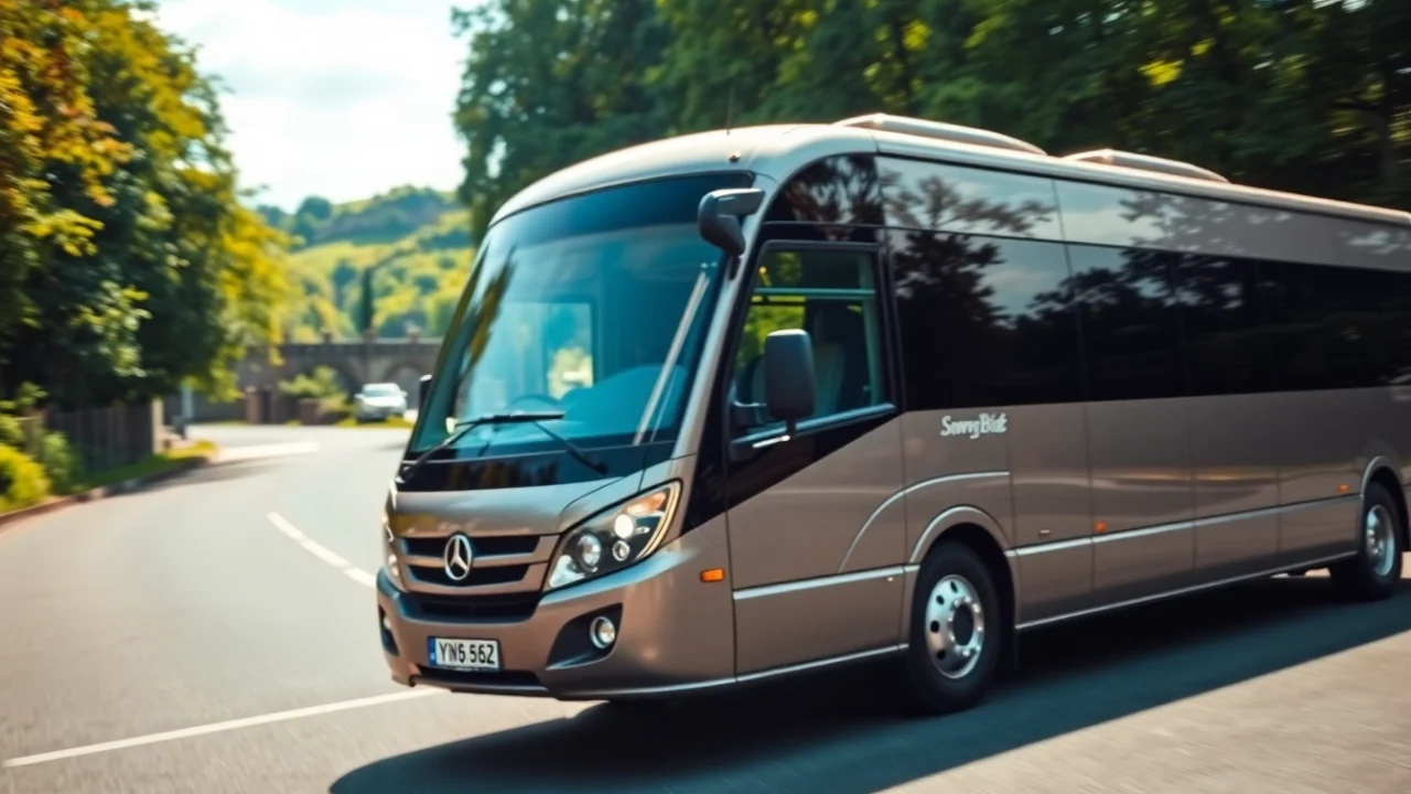 Airport transfers Sowerby Bridge featuring a modern minibus ready for passengers. Experience reliable service.